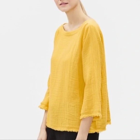 Eileen Fisher Tops - Eileen Fisher Organic Cotton Gauze Boxy Top